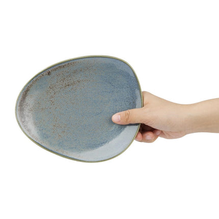 Triangular Blue Plates 190mm | Olympia Ember Collection 3