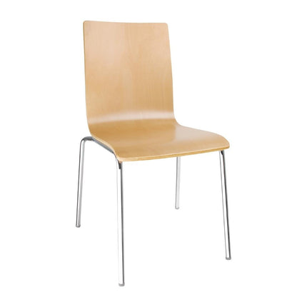 Dining Chair with Square Back Beech | Bolero