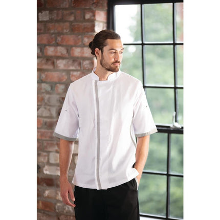 Unisex Short Sleeve Chef Jacket White | Southside | Size S 4