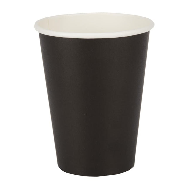 Recyclable Single-Wall Black Coffee Cups 34cl | Fiesta | 50 pcs