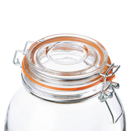 Airtight Preserving Jar with Rubber Seal and Clip | Vogue | 3L Capacity 3