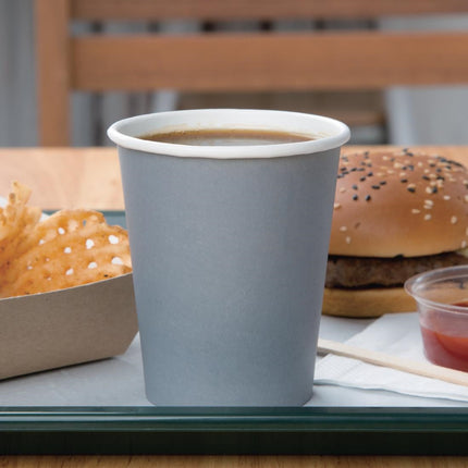 Recyclable Single-Wall Coffee Cups Blue-Grey 225ml | Fiesta | 1000 pcs 4