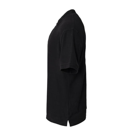 Unisex Black Polo Shirt M | Durable Polyester/Cotton Piqué 3