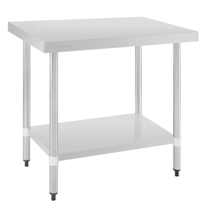 Stainless Steel Worktable without Backsplash | Vogue | 90x90x60 cm 3