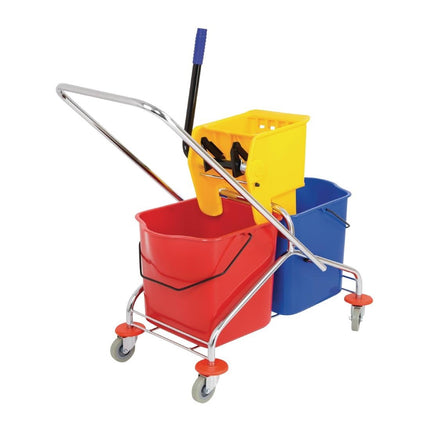 Duo Mop Bucket System with Wringer 2x 23L | Jantex 6