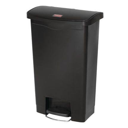 Front Step Pedal Bin 50L Black | Rubbermaid Slim Jim 3