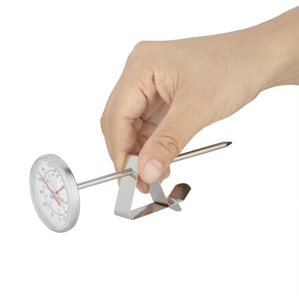 Coffee Milk Thermometer with Stainless Steel Clip 5in | Hygiplas 2