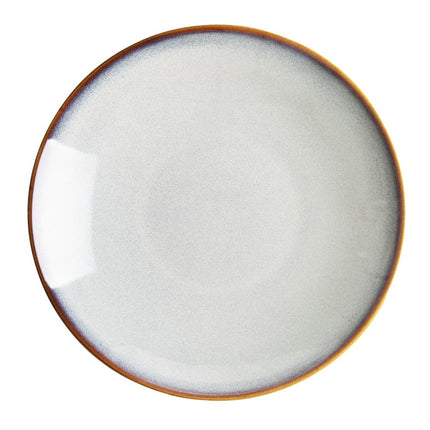 Grey Plain Low Coupe Bowls 260mm | Olympia Drift | Porcelain 2