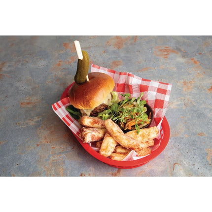 Red Gingham Greaseproof Paper 25x25cm | 200 Sheets 2