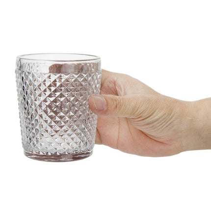 Rocks Tumblers 310ml with Diamond Cut Design | Olympia Eva 4