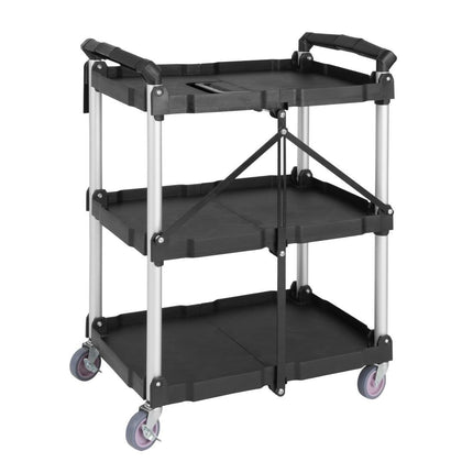 3-Tier Foldable Trolley Black | Vogue Compact 2