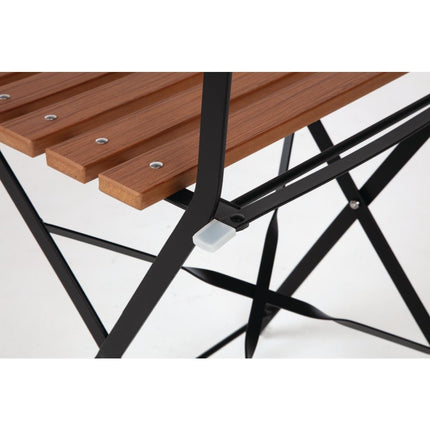 Foldable Imitation Wood Chairs with Steel Frame | Bolero | Set of 2 7