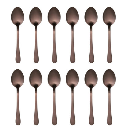 Copper Dessert Spoons with Matte Finish | Olympia Cyprium | Set of 12 4