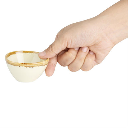 Sandstone Kiln Porcelain Dipping Bowls 7 cm | Olympia | 12 Pieces 3
