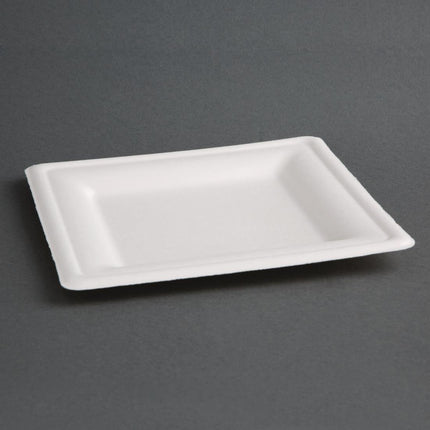 Compostable Bagasse Square Plates 159mm | Fiesta 2