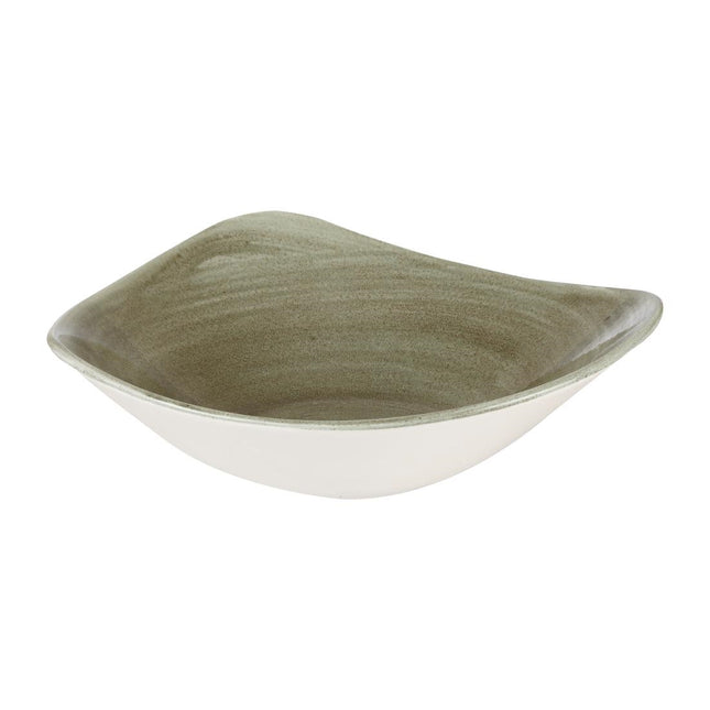 Stonecast Patina Burnished Green Lotus Bowl 23.5cm | Churchill