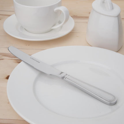 Table Knife with Bead Edge | Olympia Bead | 12 Pieces | High Gloss 18/0 Stainless Steel 2