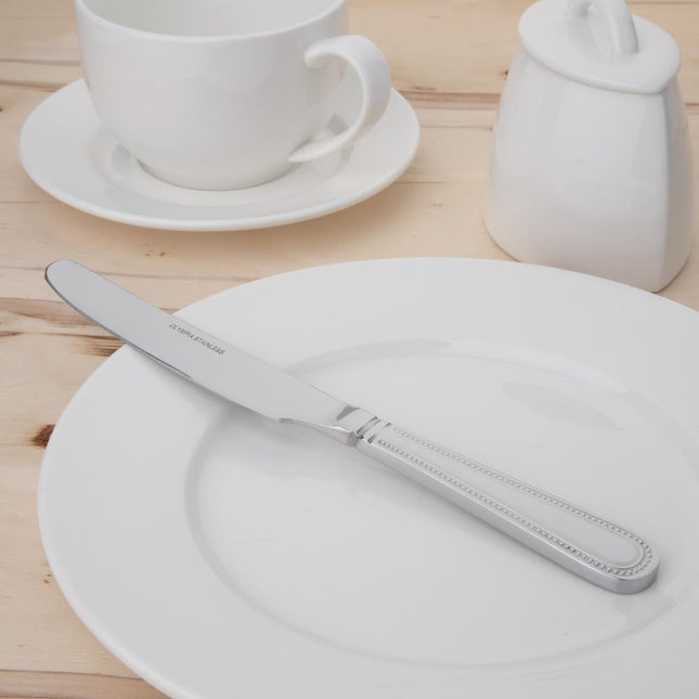 Table Knife with Bead Edge | Olympia Bead | 12 Pieces | High Gloss 18/0 Stainless Steel 2