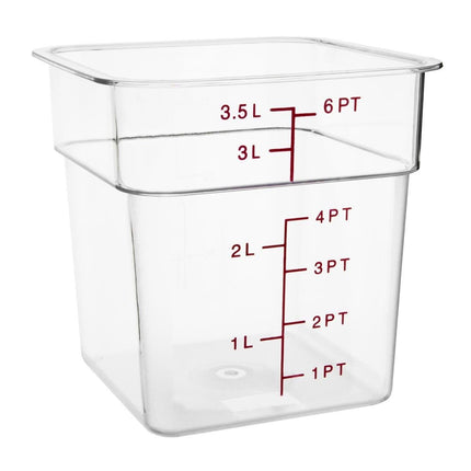 Polycarbonate Square Food Container 3.5L | Hygiplas