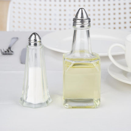 Glass Oil and Vinegar Bottle with Chrome Cap | Olympia 14.7cm 5