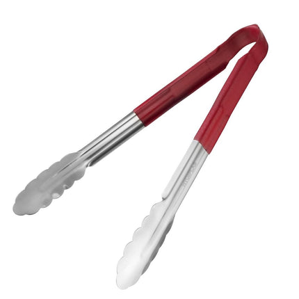 Color-Coded Red Stainless Steel Serving Tong 30cm | Hygiplas