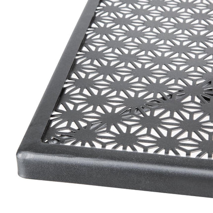 Square Steel Bistro Table Black 70cm | Bolero 3
