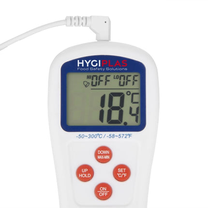 Digital Thermometer with Stainless Steel Probe | Hygiplas Catertherm 3