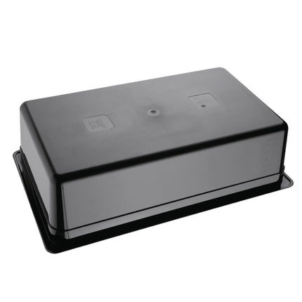 Polycarbonate Gastronorm Container 1/1 Black 150mm | Vogue 4