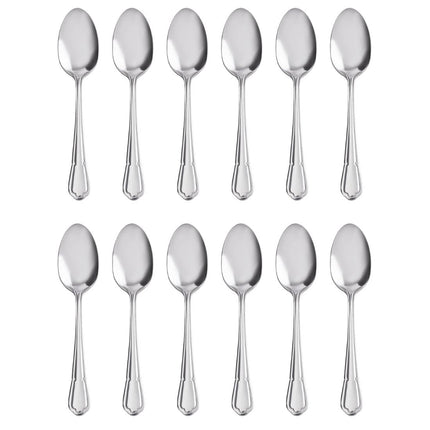 Pudding Spoons | Olympia Dubarry | 12 Pieces | Polished 18/0 Stainless Steel with Classic Decorated Handle 6