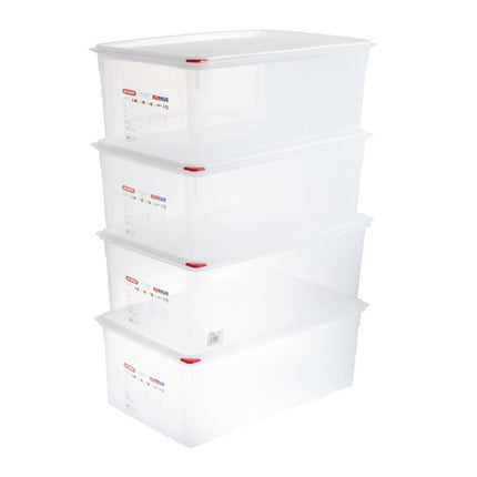 Araven GN 1/1 Food Container with Lid | 28L Capacity | Set of 4 5