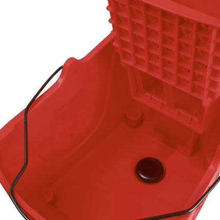 30L Mop Bucket with Foot Pedal Release Red | Jantex Kentucky 4