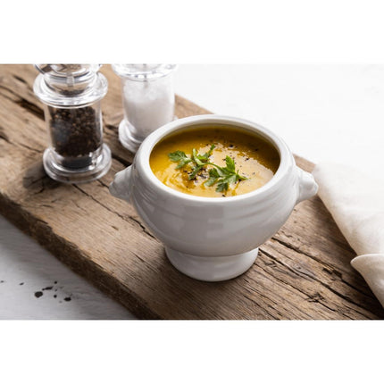White Porcelain Soup Bowl with Lion Head Design | Olympia Whiteware | 47.5 Cl 3