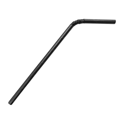 Compostable Black Paper Bendable Straws | Fiesta