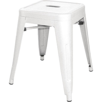 Bolero Bistro Low Stool | Steel | White