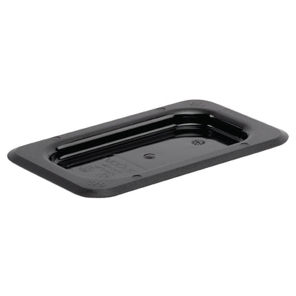 Vogue Black Polycarbonate Lid GN 1/9