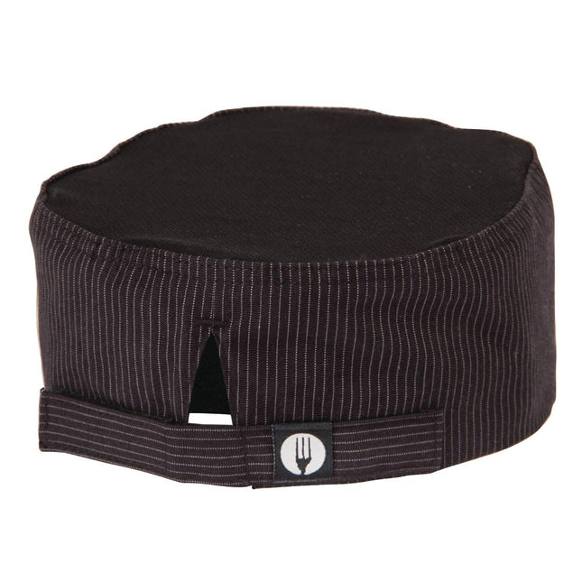 Cool Vent Chalk Stripe Beanie | Chef Works | Lightweight Poly-Cotton 2