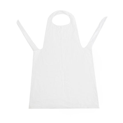 Disposable White Polyethylene Halter Aprons 14.5 Micron (100 pcs) 2