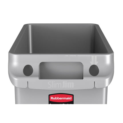 Slim Jim Waste Container with Ventilated Lid | Rubbermaid | 60L Capacity 8