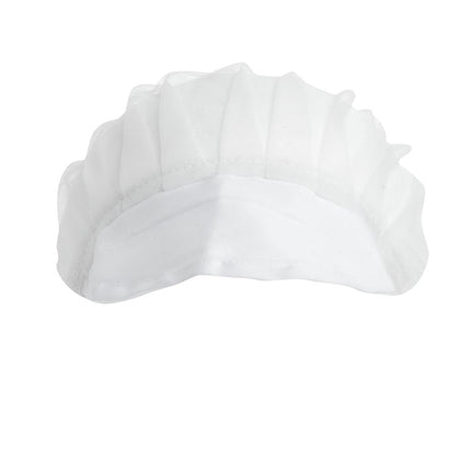 White Nylon Hairnet with Visor | Whites | Universal Size 5