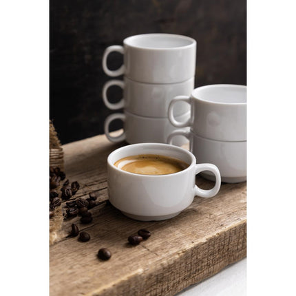Stackable Espresso Cups 85ml | Olympia Whiteware 8