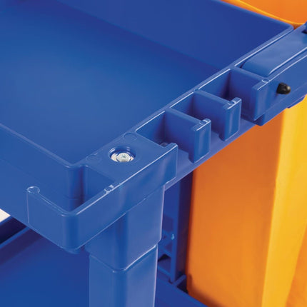 Jantex Cleaning Trolley with Shelves and Clips 4
