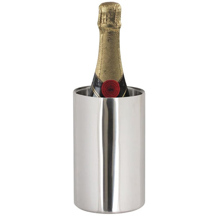 Brushed Stainless Steel Wine Cooler | Double Insulated | 20cm x 12cm Ø 5
