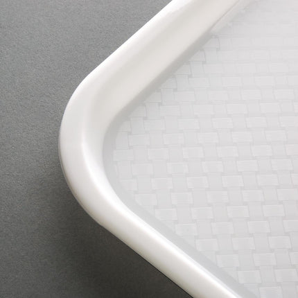White Polypropylene Serving Tray 45x35cm with Anti-Slip Texture | Olympia Kristallon 3