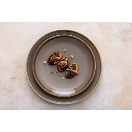Round Coupe Plates Grey 23cm | Olympia Kiln Collection 7