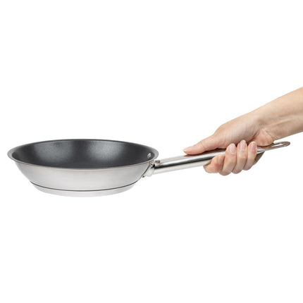 Stainless Steel Frying Pan with Platinum Plus Teflon Non-Stick Coating | Vogue | 20cm | Induction Compatible 7