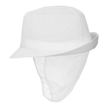 Trilby Hat with Hair Net White M | Lightweight Polyester 5