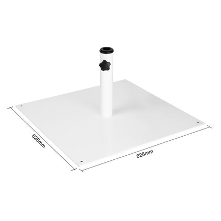 Flat Metal Parasol Base in White | Bolero | 18 kg 4