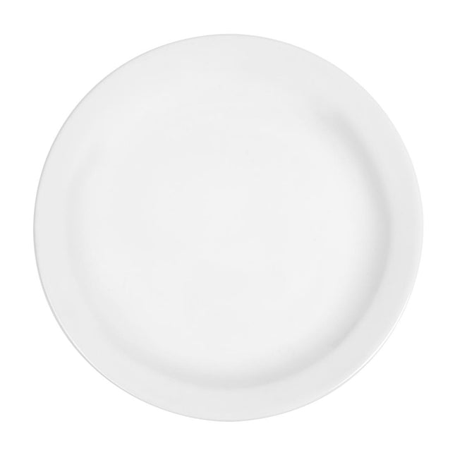 Whiteware Plates with Narrow Rim 20.2cm | Olympia | Set of 12 2