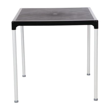 Square Hospitality Table with Aluminum Legs | Bolero | 75cm | Black 5