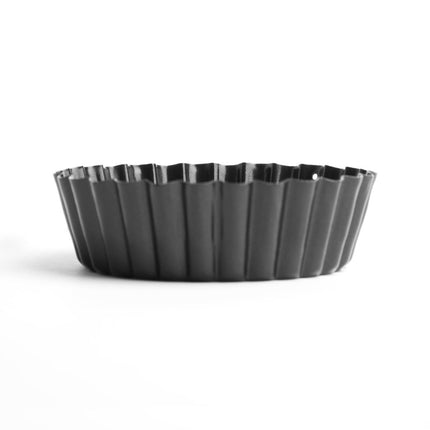 Deep Fluted Non-Stick Quiche Pan 10cm with Removable Base | Vogue 4